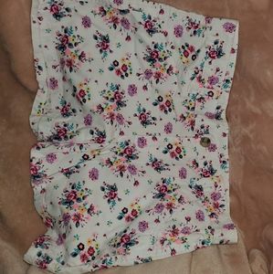 Wonder Nation Flower Pattern White Shorts size 16 (Junior)